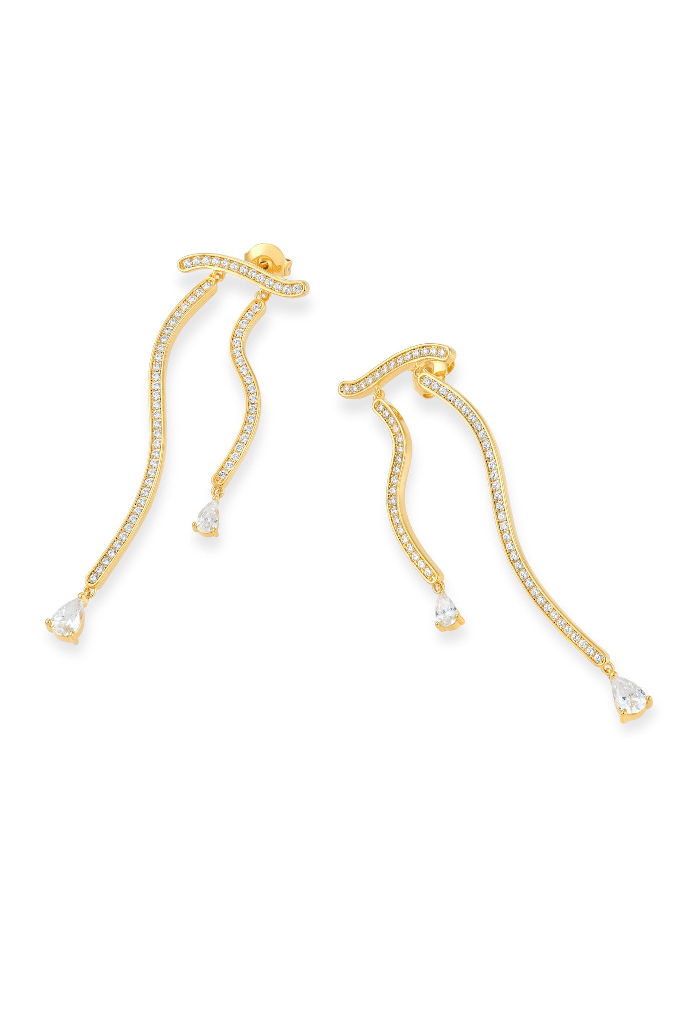 Dune Mirage Long Drop Earrings - Gold