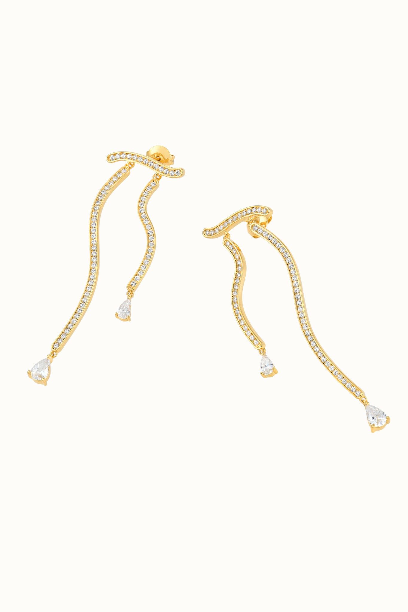 Dune Mirage Long Drop Earrings - Gold