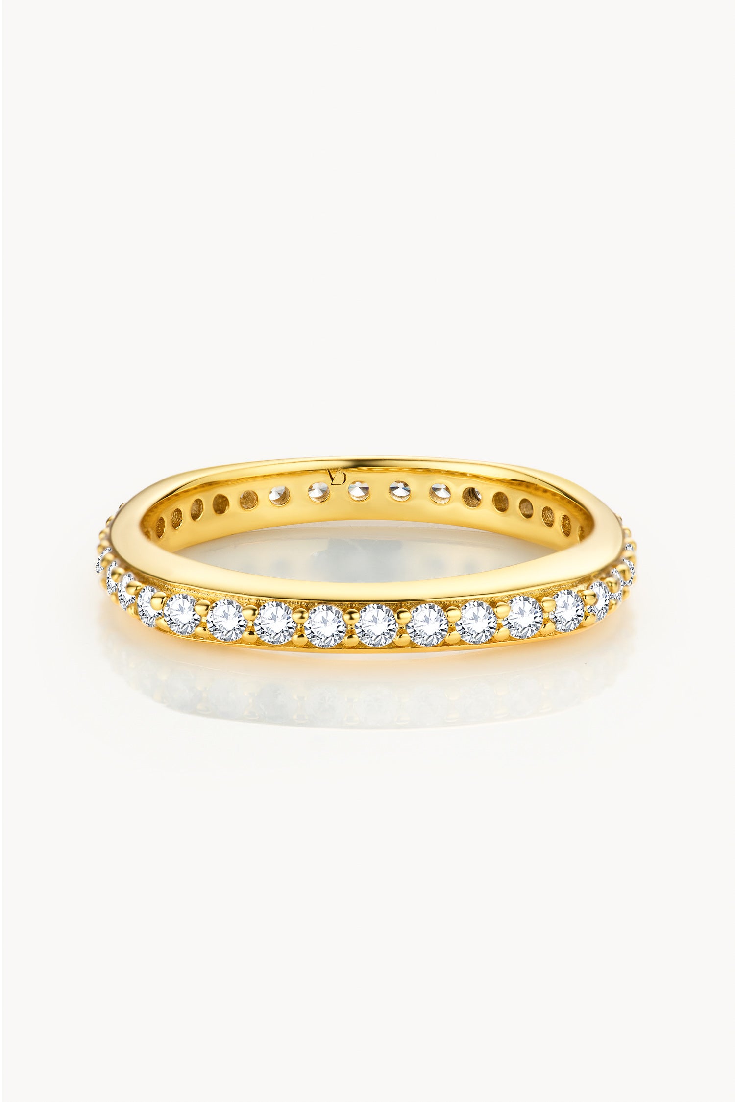 Paved Square Ring - Gold