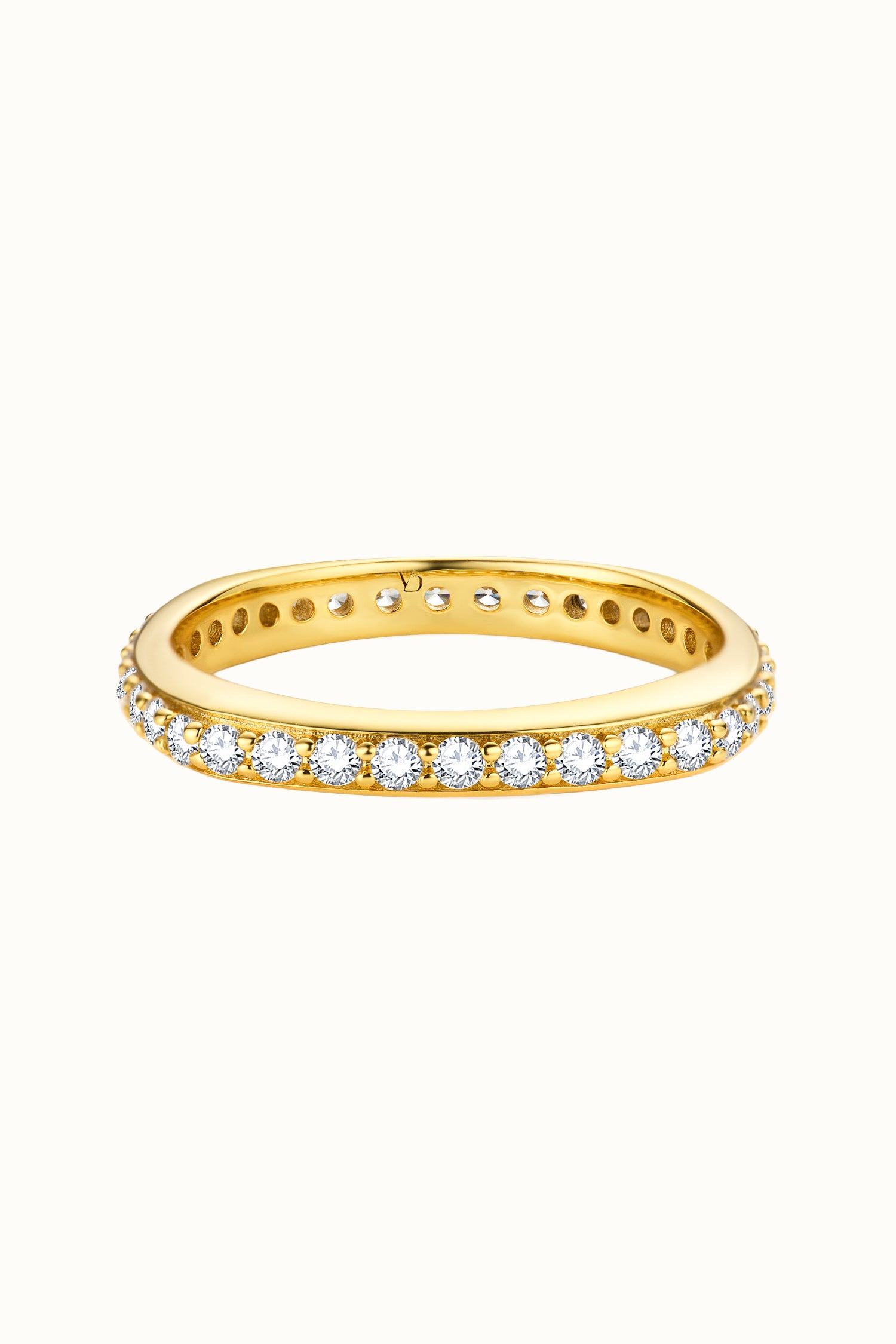 Paved Square Ring - Gold