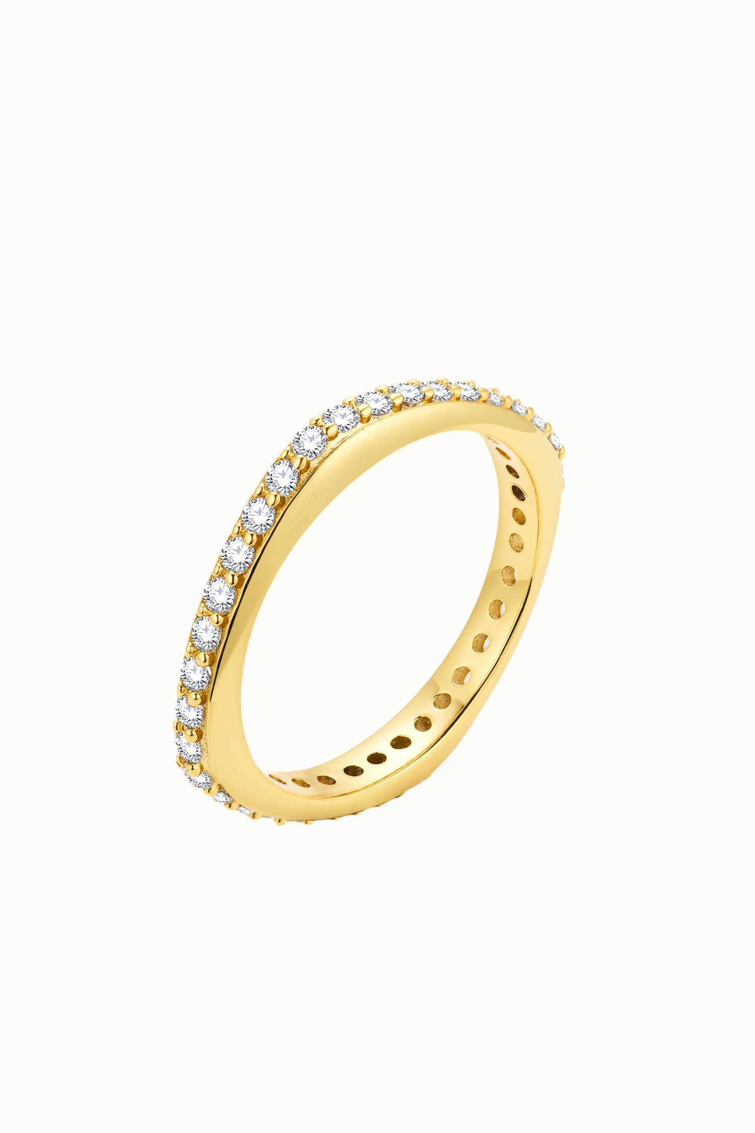 Paved Square Ring - Gold