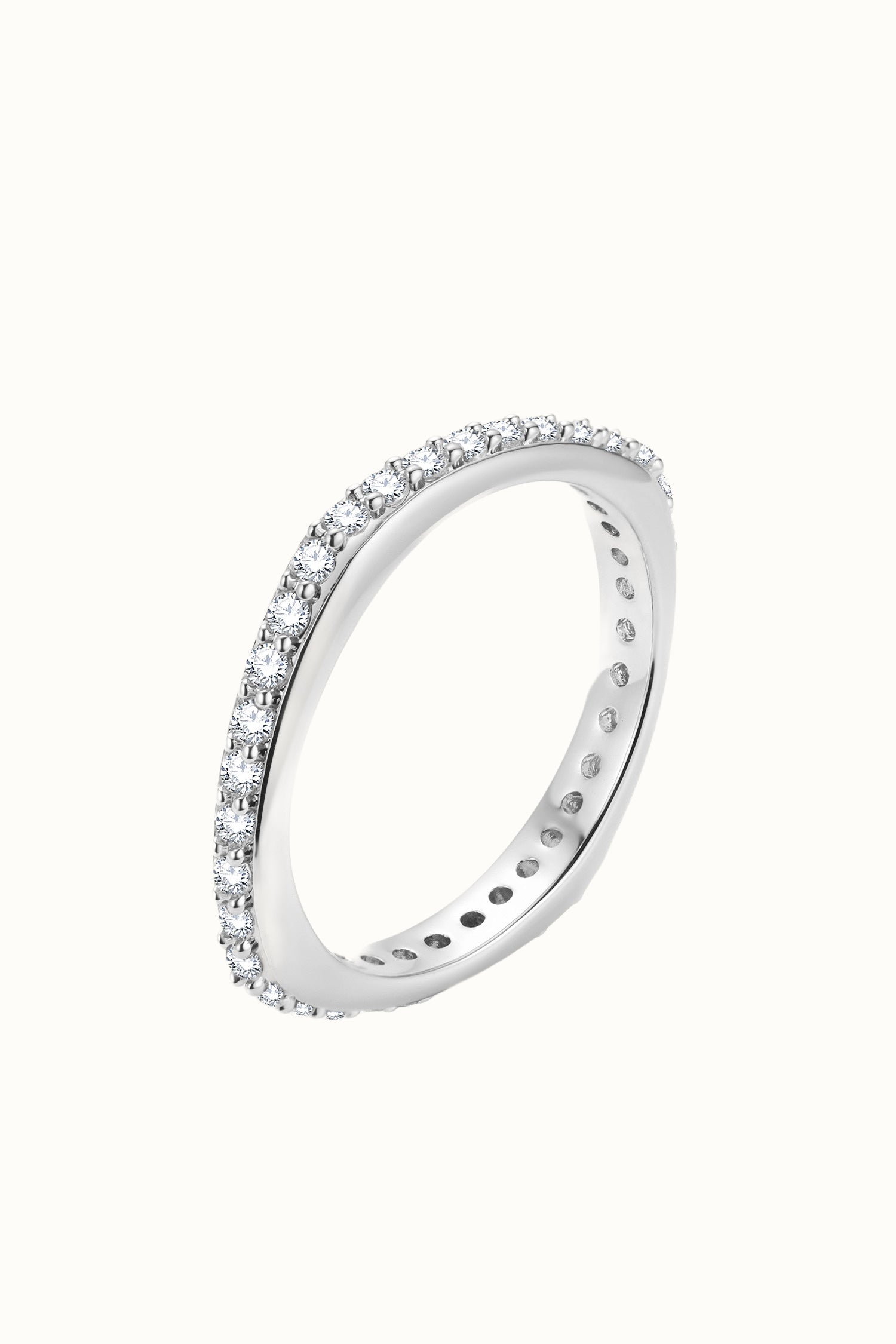 Paved Square Ring - White