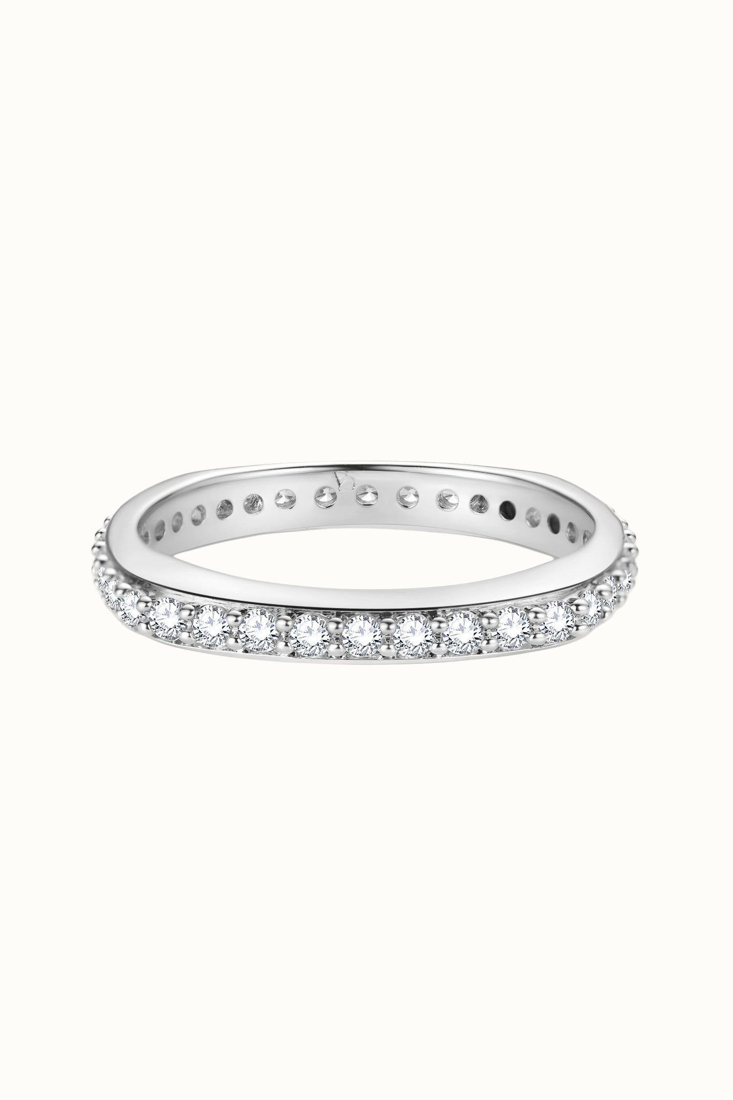 Paved Square Ring - White