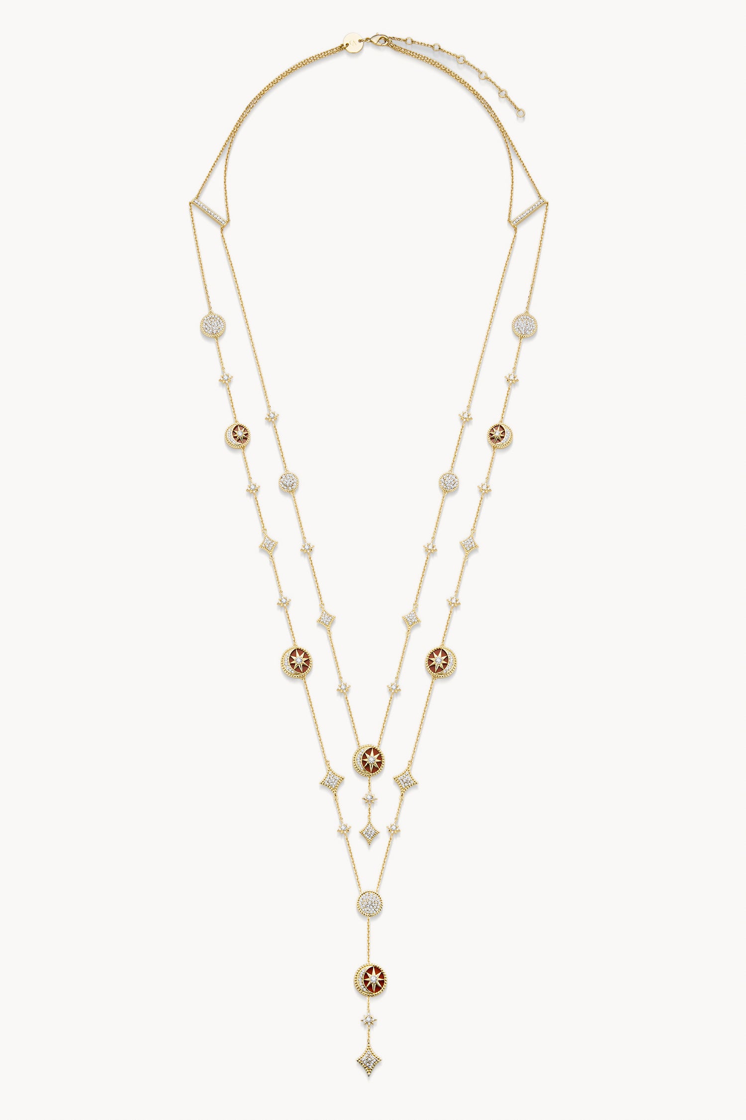 Desert Tale Double Layer Long Necklace - Red Jasper