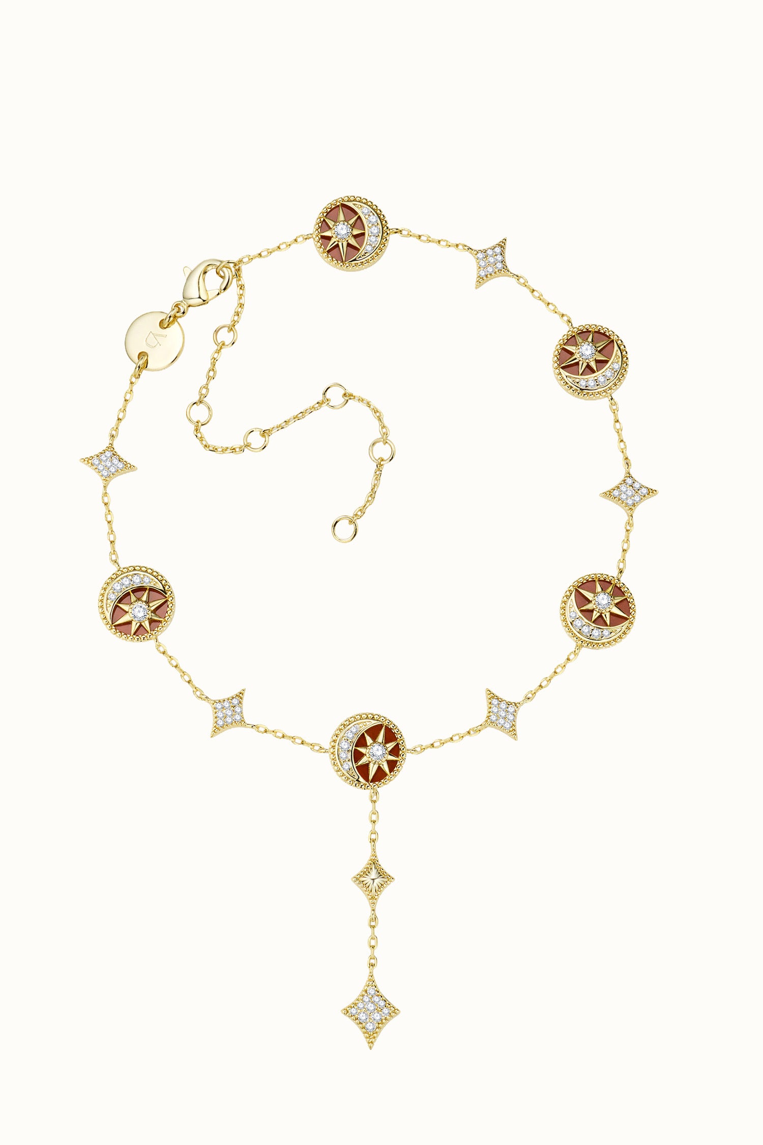 Desert Tale Drop Anklet - Red Jasper