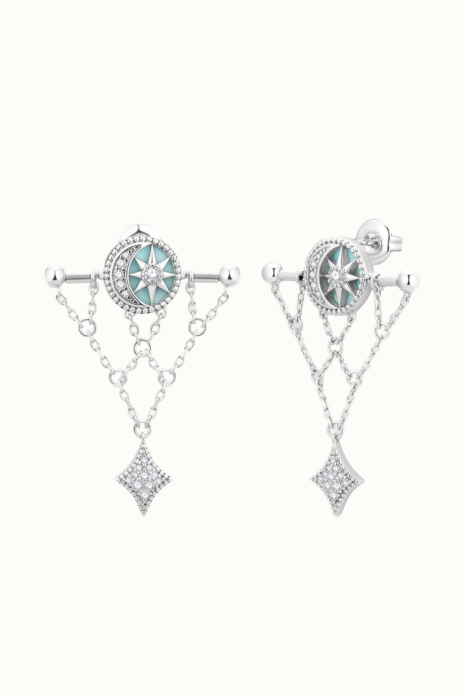 Desert Tale Net Earrings - Sama Blue