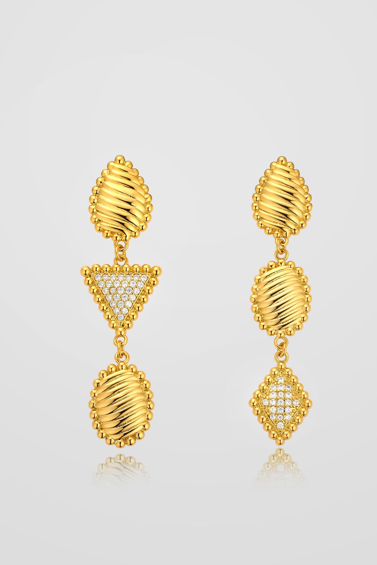  Rumi Multishape Drop Earrings أقراط رومى متعددة الأشكال متدلية