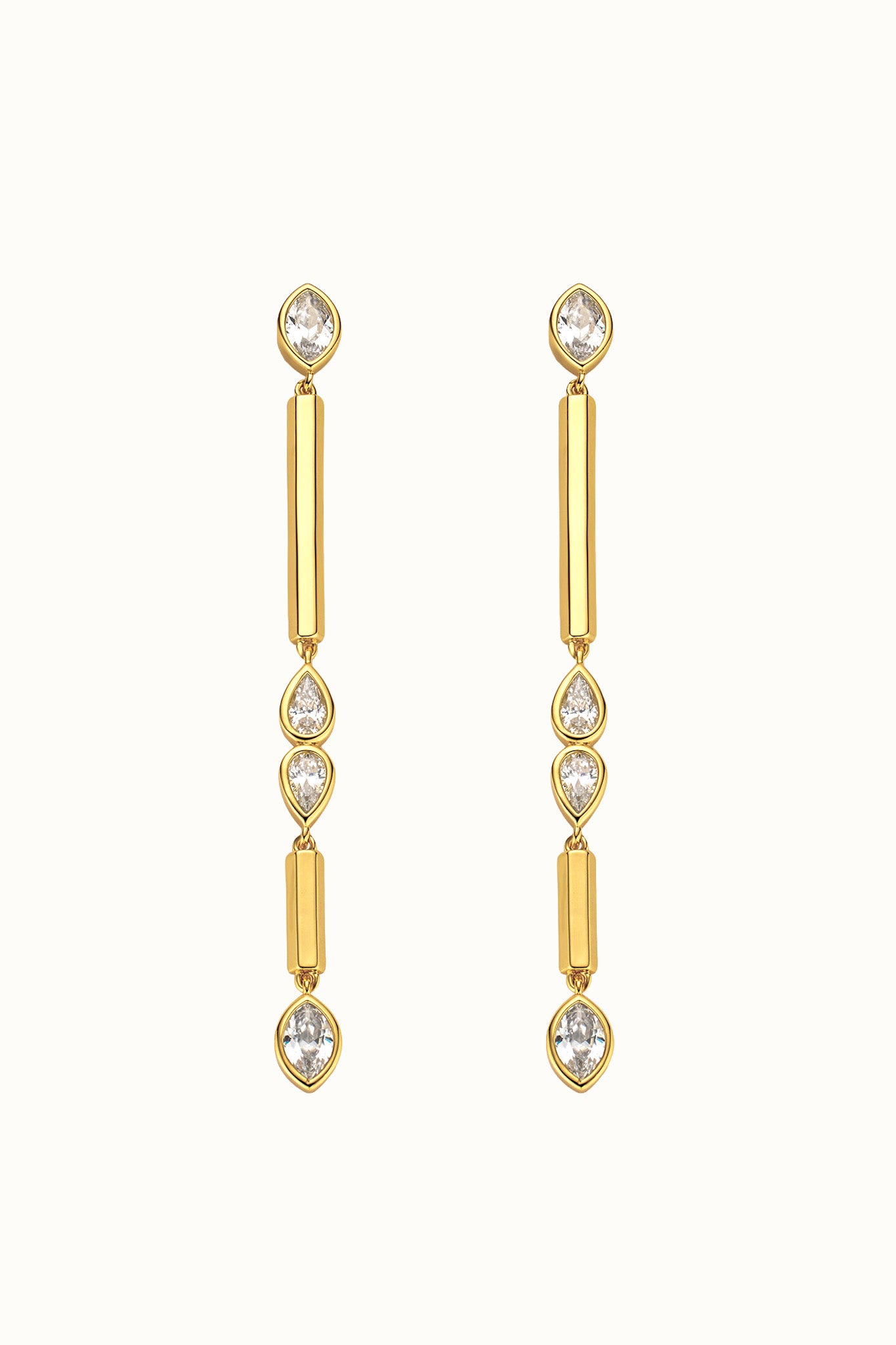Lia Hex Drop Earrings Medium