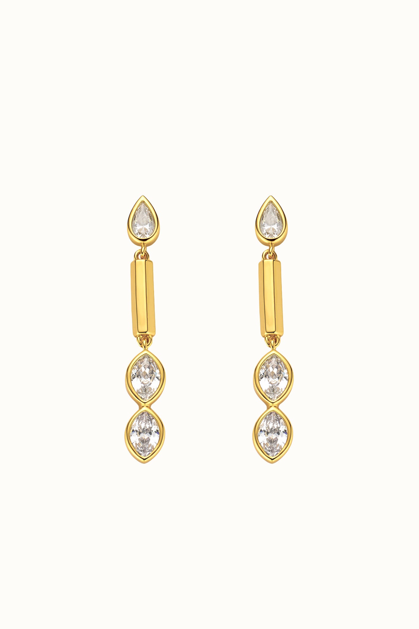 Lia Hex Drop Earrings Small