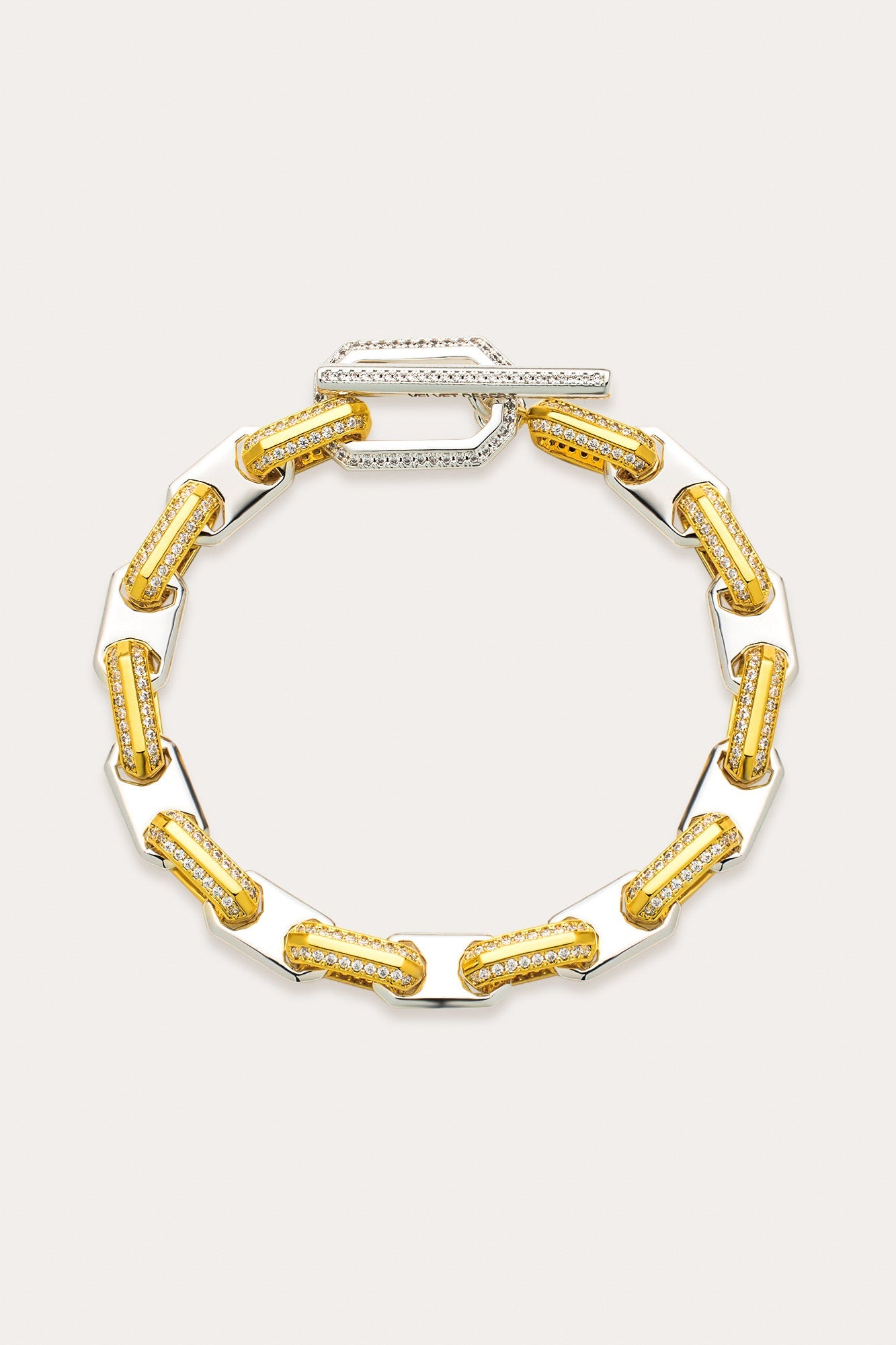 Link Chain Bracelet Multiplated   سوار سلسلة حلقات مطلي متعدد الطبقات