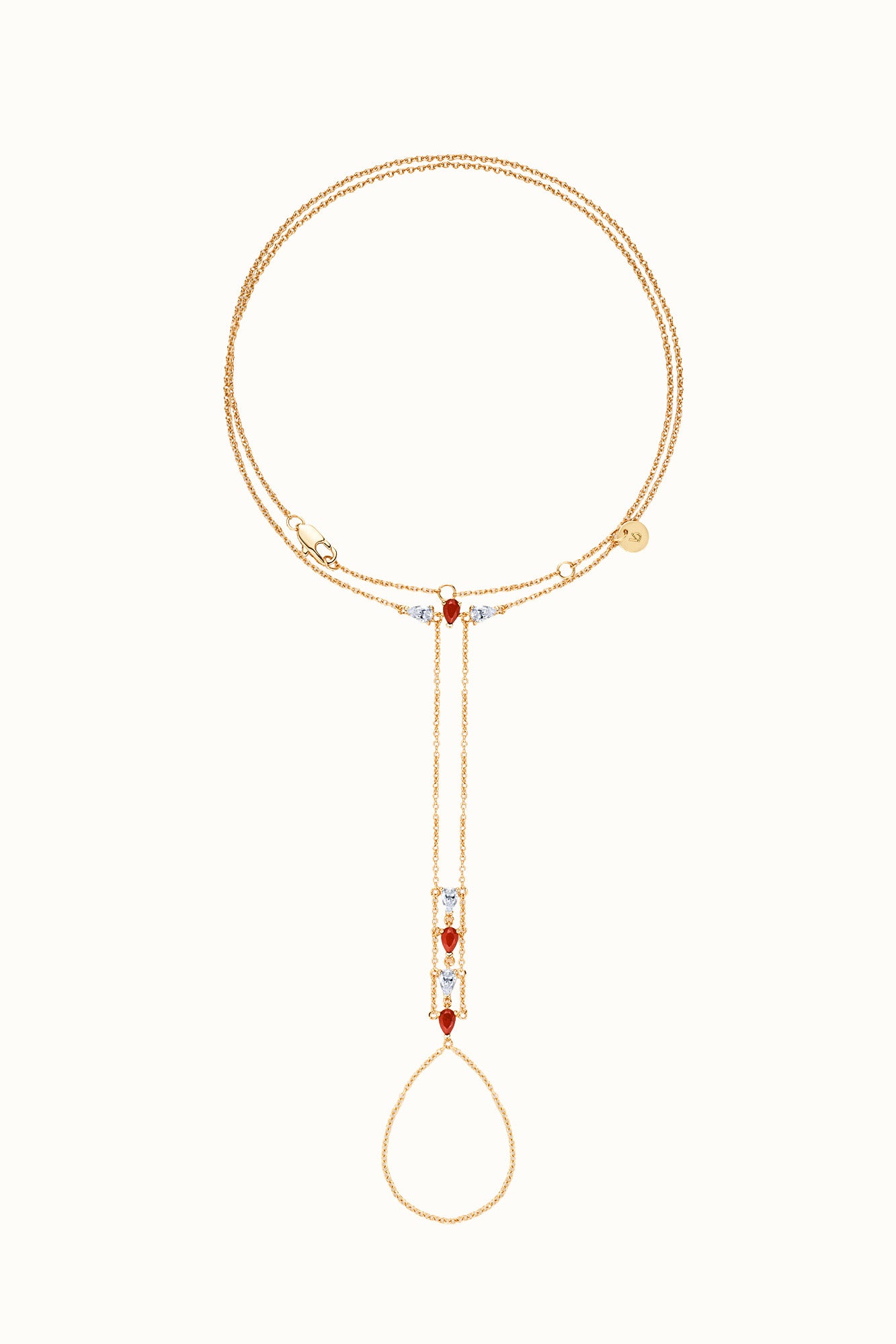 Mistress of the Night Hand chain - Red Jasper