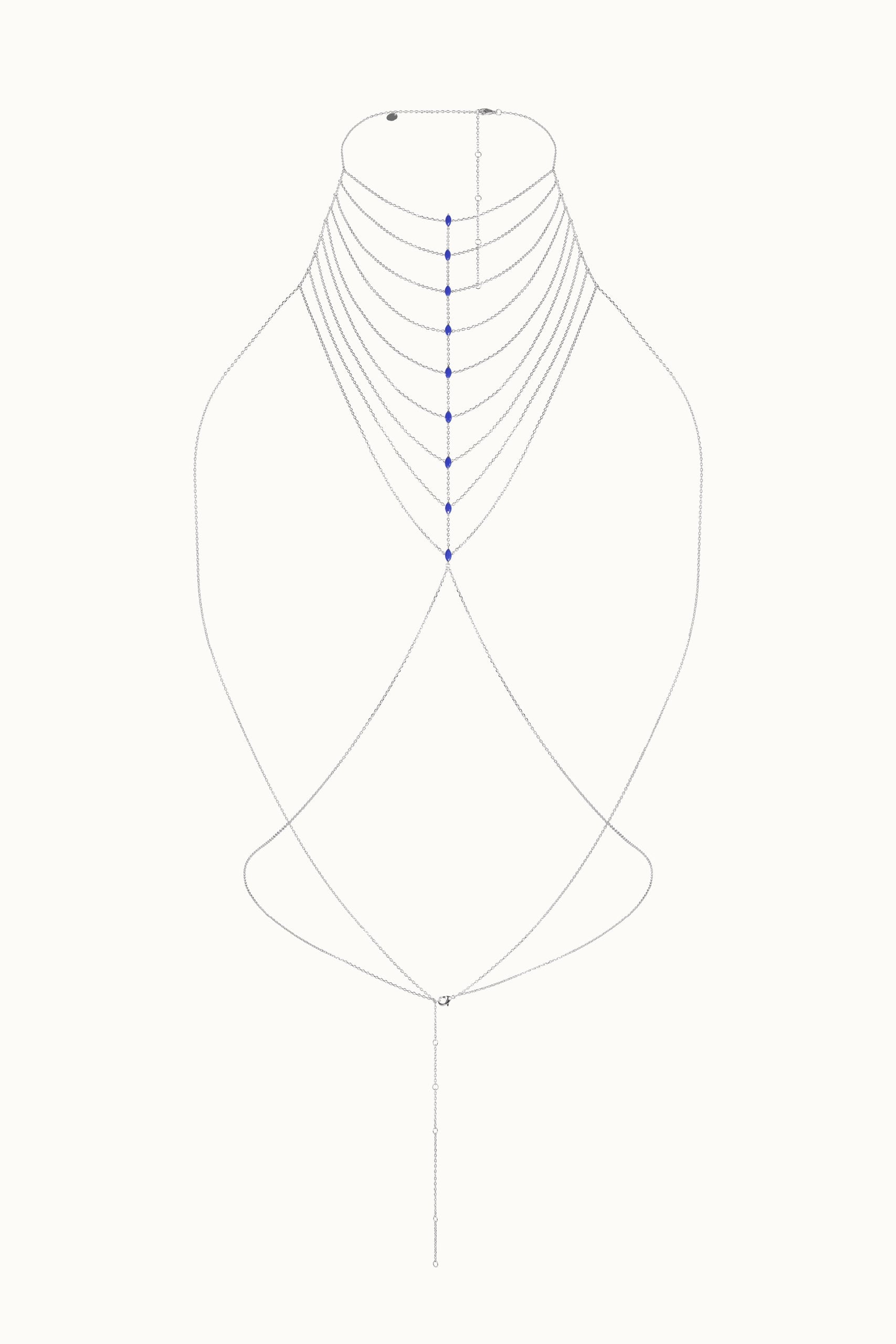 Mistress of the Night Body Chain - Chromatic Lapis - i