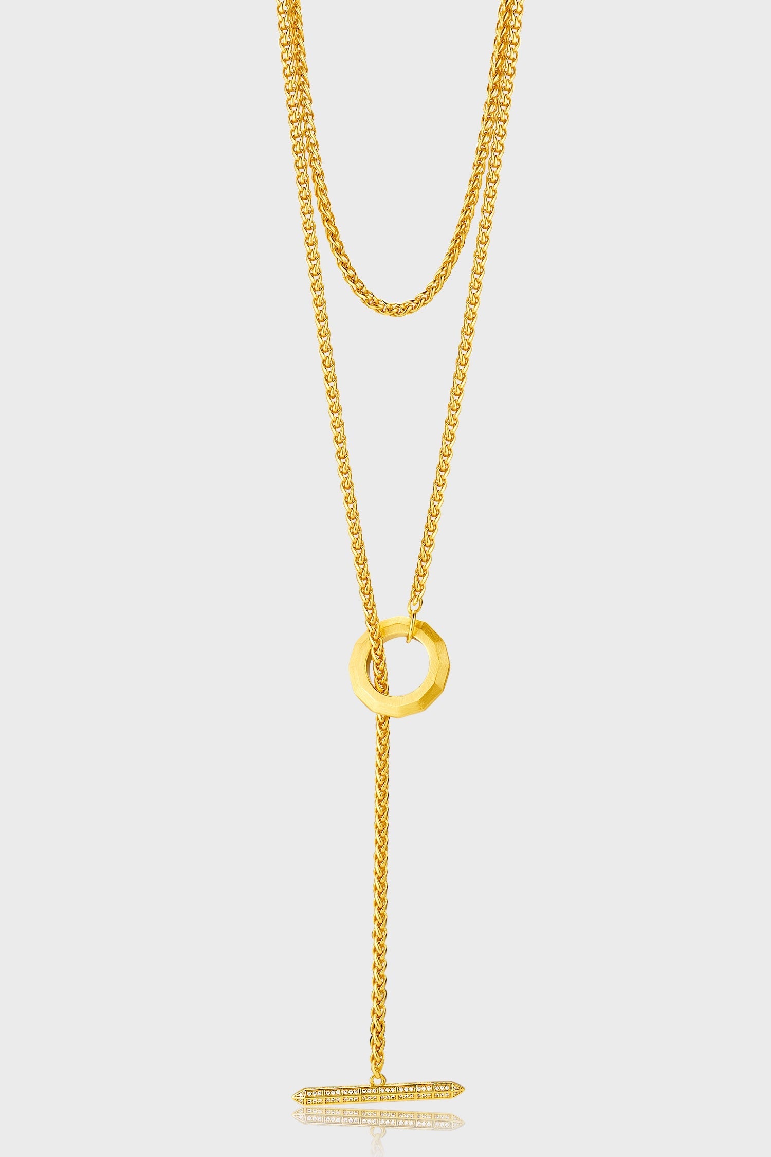 Nala T-lock Hex Chain Necklace عقد سلسلة نالا سداسي بقفل T