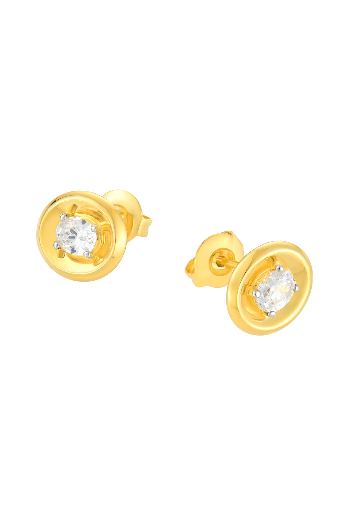 Oval Gold Stud