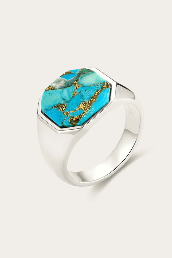 Persian Turquoise Signet Ring   خاتم فيروزي فارسي