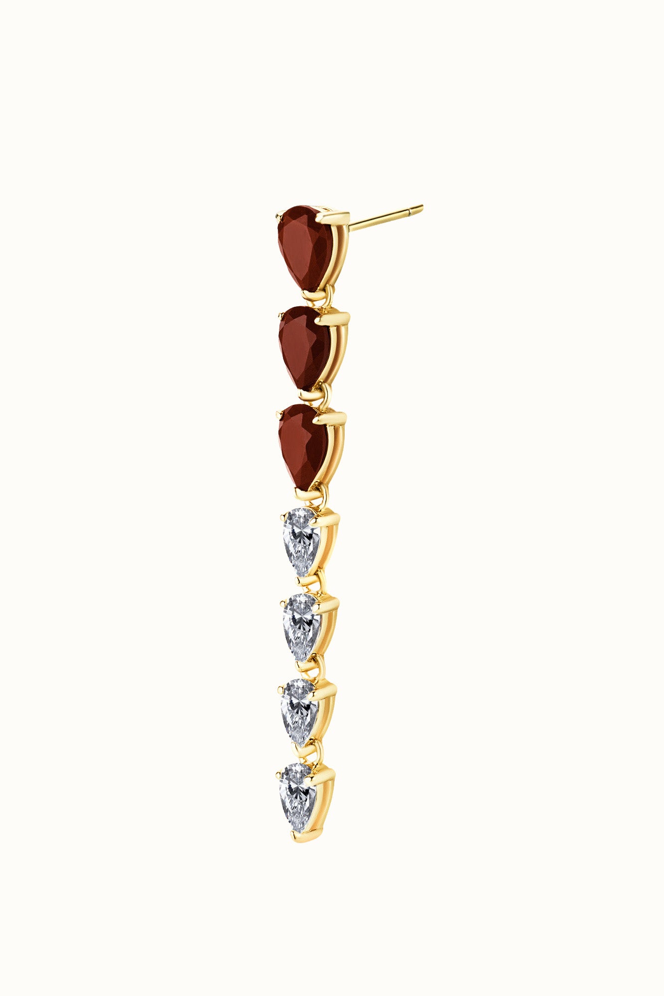 Red Jasper Drop Earring - Long