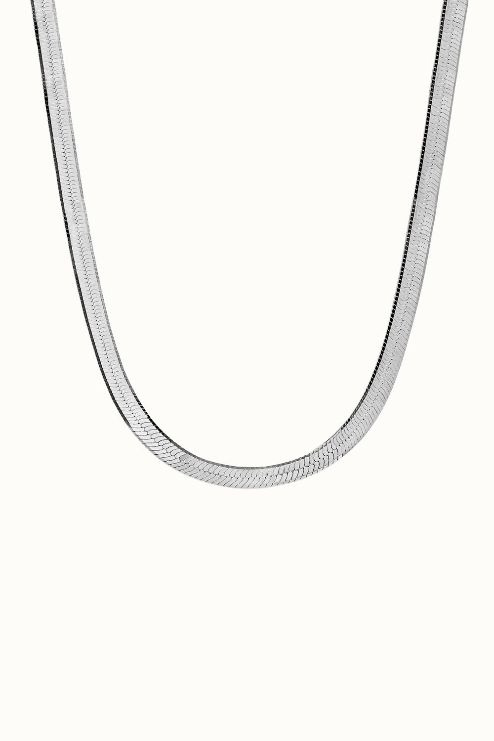 Tala Silver Herringbone Chain Necklace سلسلة تالا هيرينجبون الفضية 