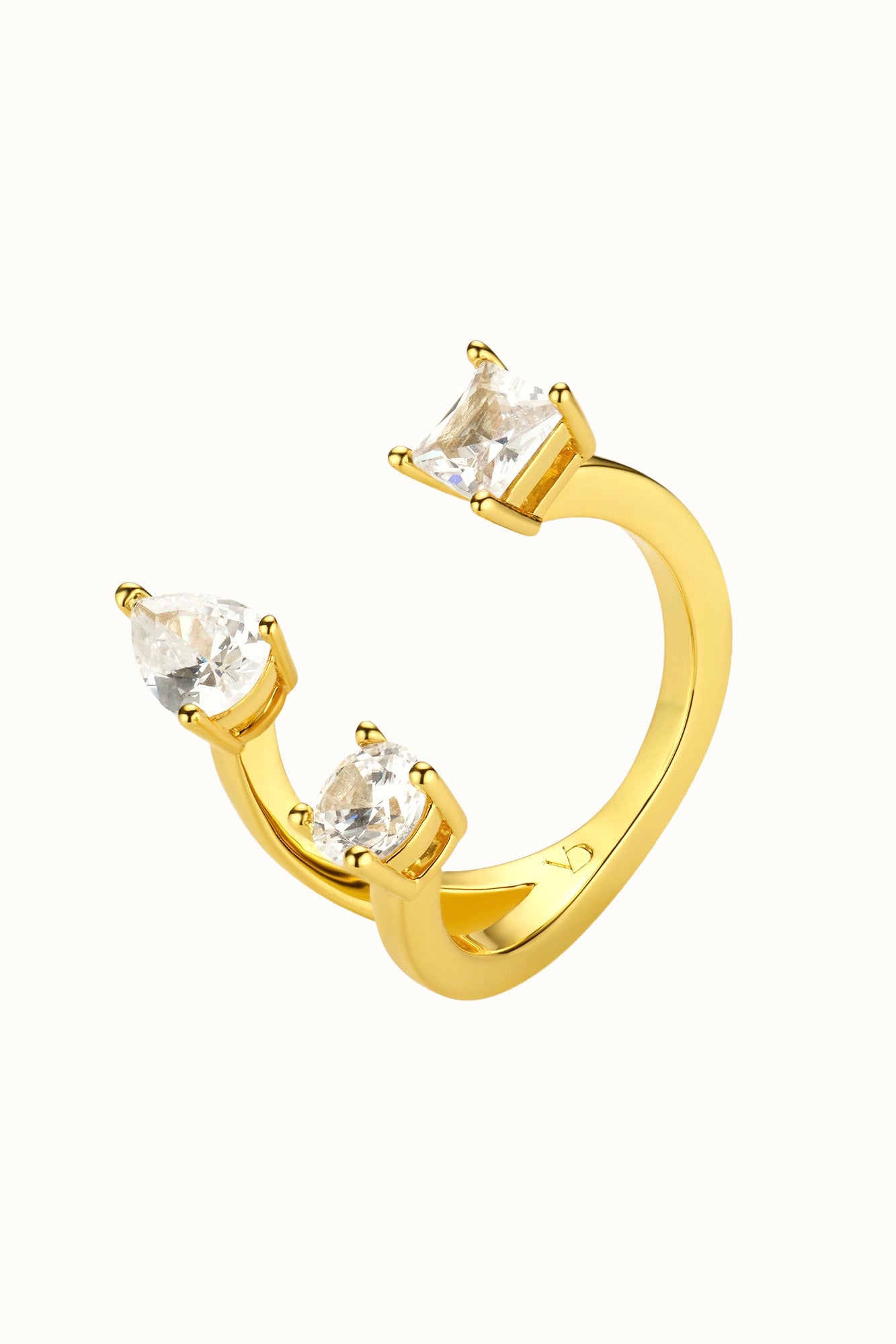 Three Stone Drops Ring