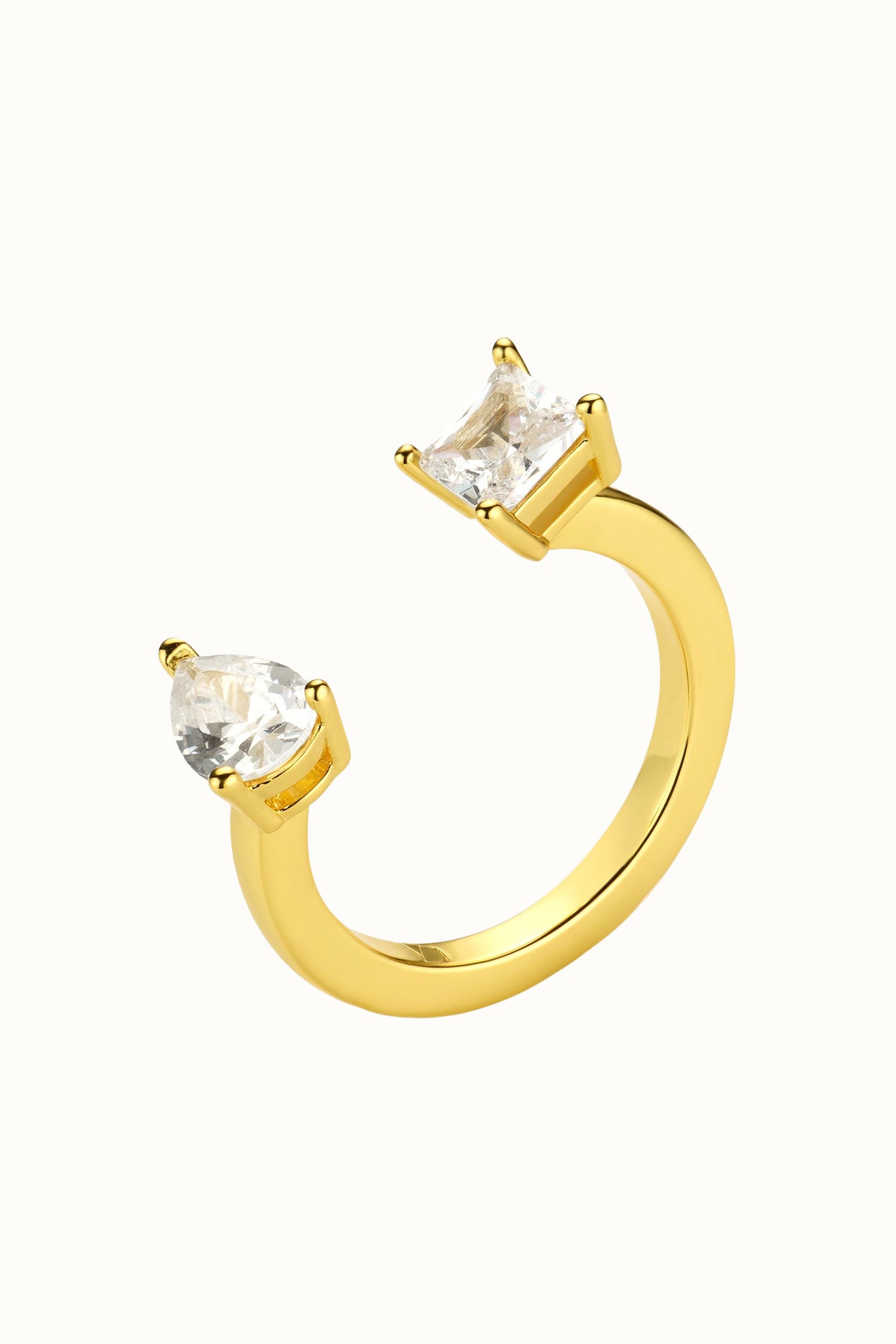 Two Stone Drops Ring
