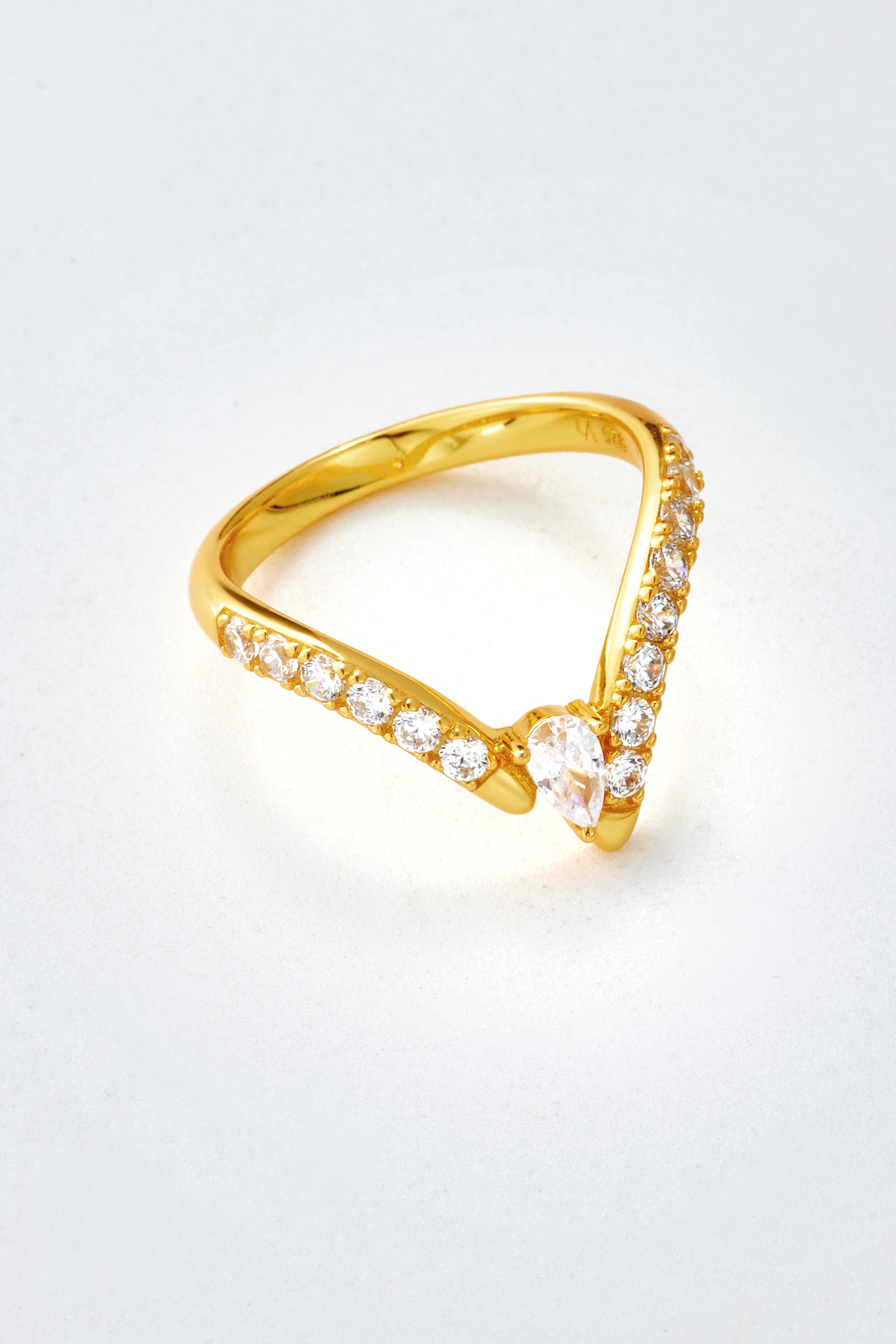  Jamrah Teardrop Ring خاتم جمرة بشكل دمعة