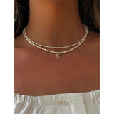 Nerja Initial Pearl Necklace