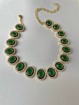 Diana Green Agate Choker Necklace