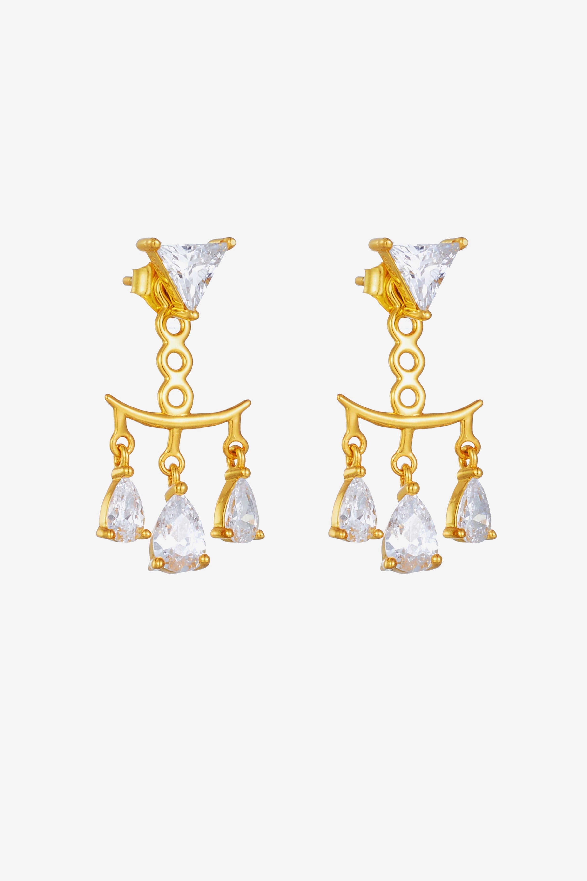 Jamrah Ear Jacket Studs أقراط أذن من جمرة