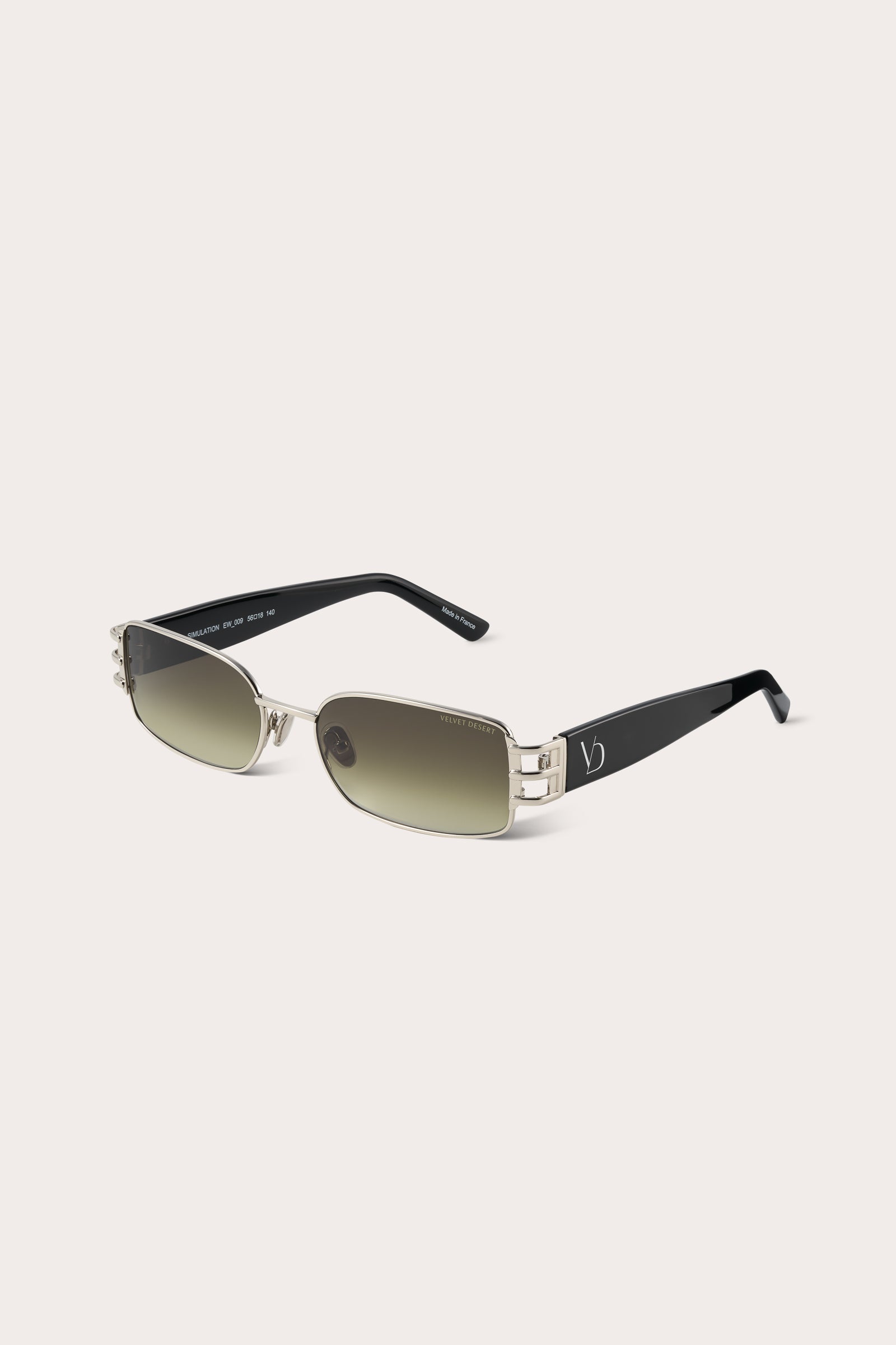 Simulator Metal Frame Sunglasses KHAKI OMBRE LENSES