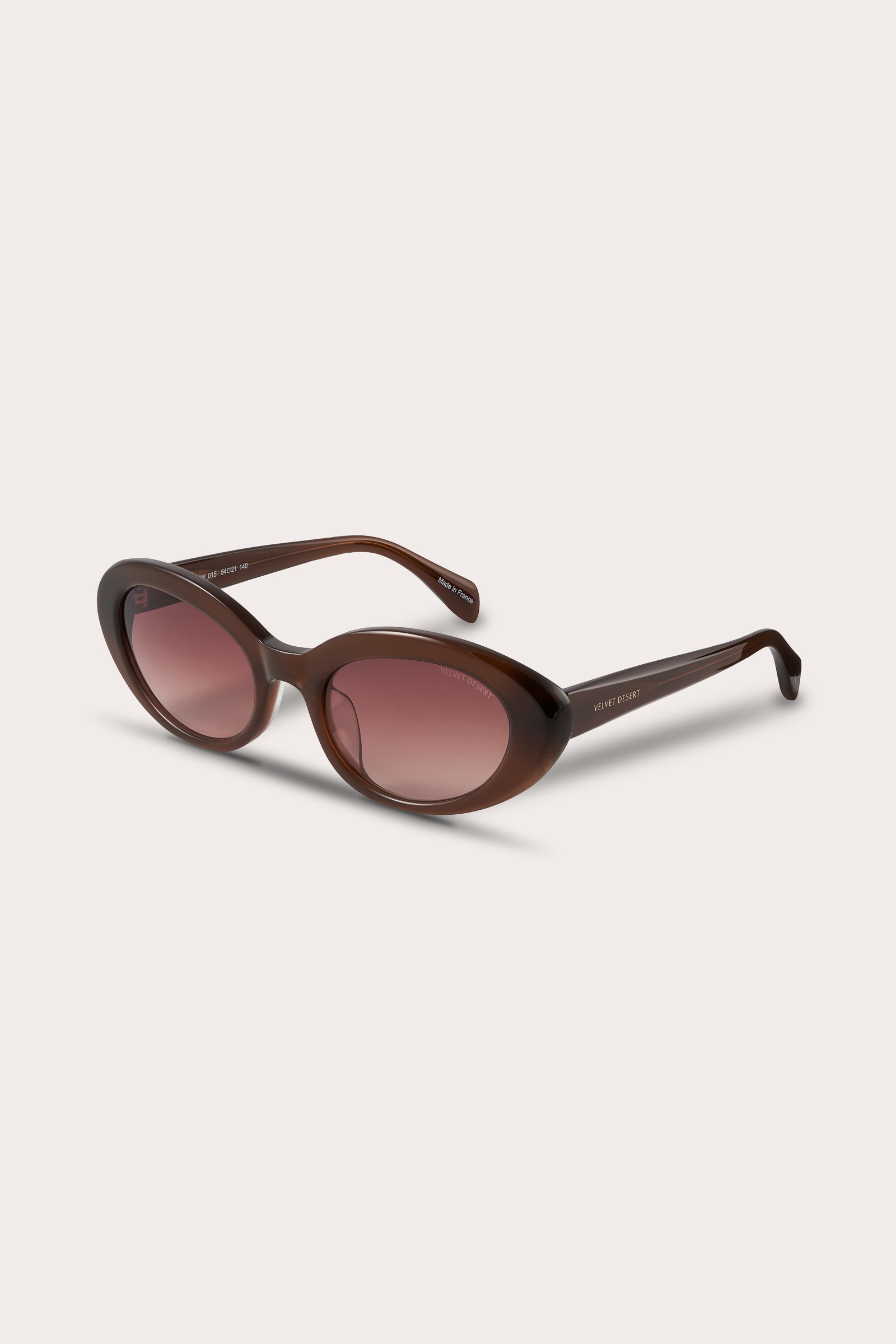 Cat Oval Acetate Sunglasses BURNT UMBER