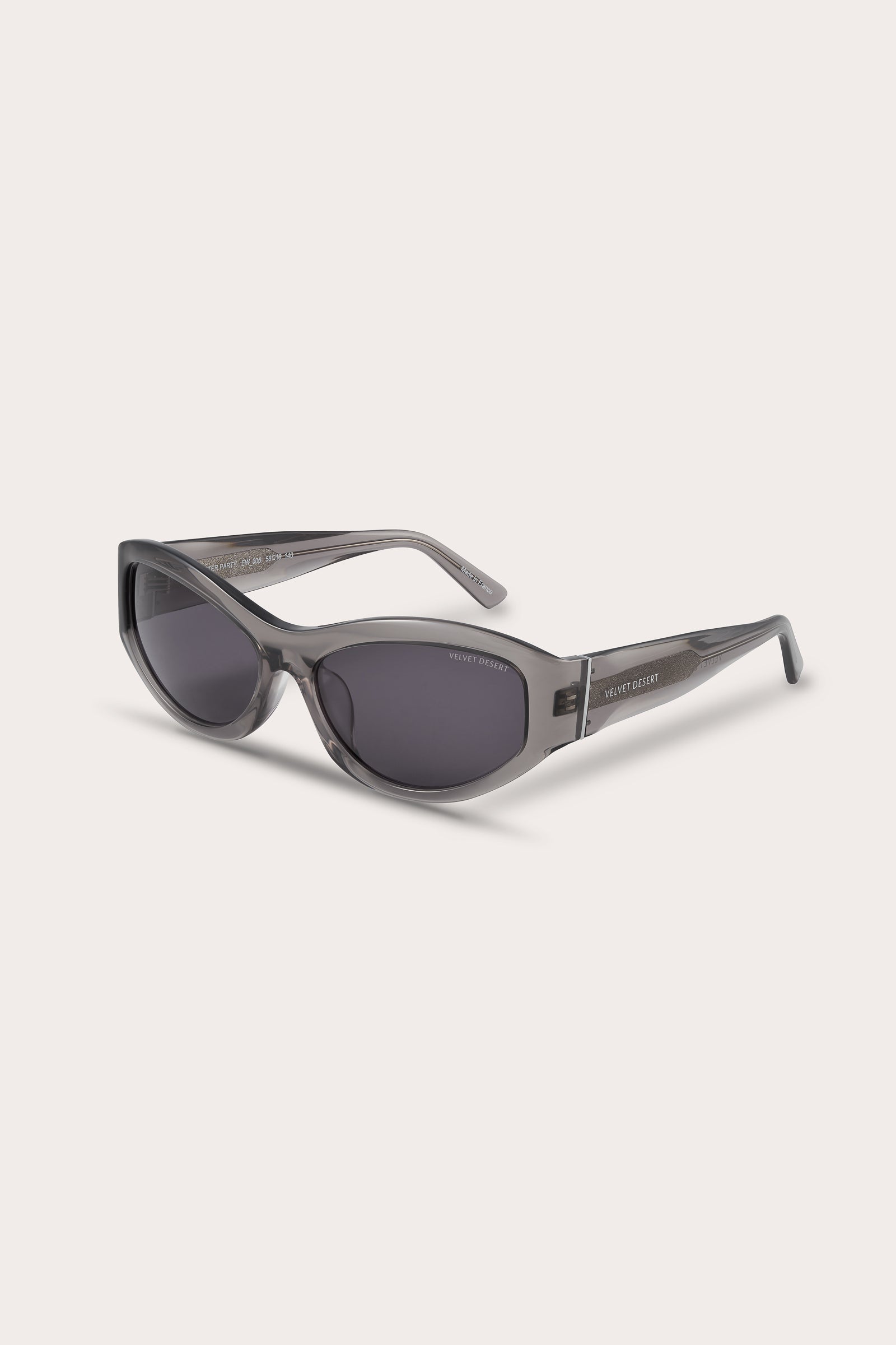 After Party Acetate Sunglasses TRANSPARENT SLATE GREY