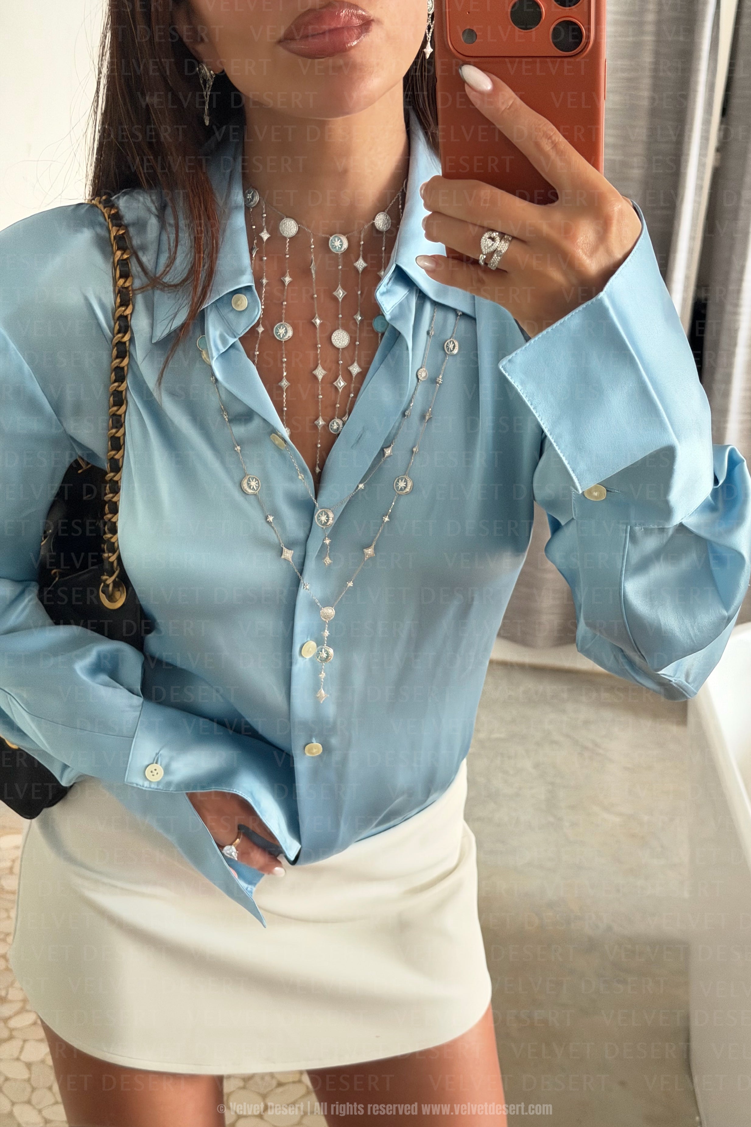 Desert Tale Rain Necklace - Sama Blue