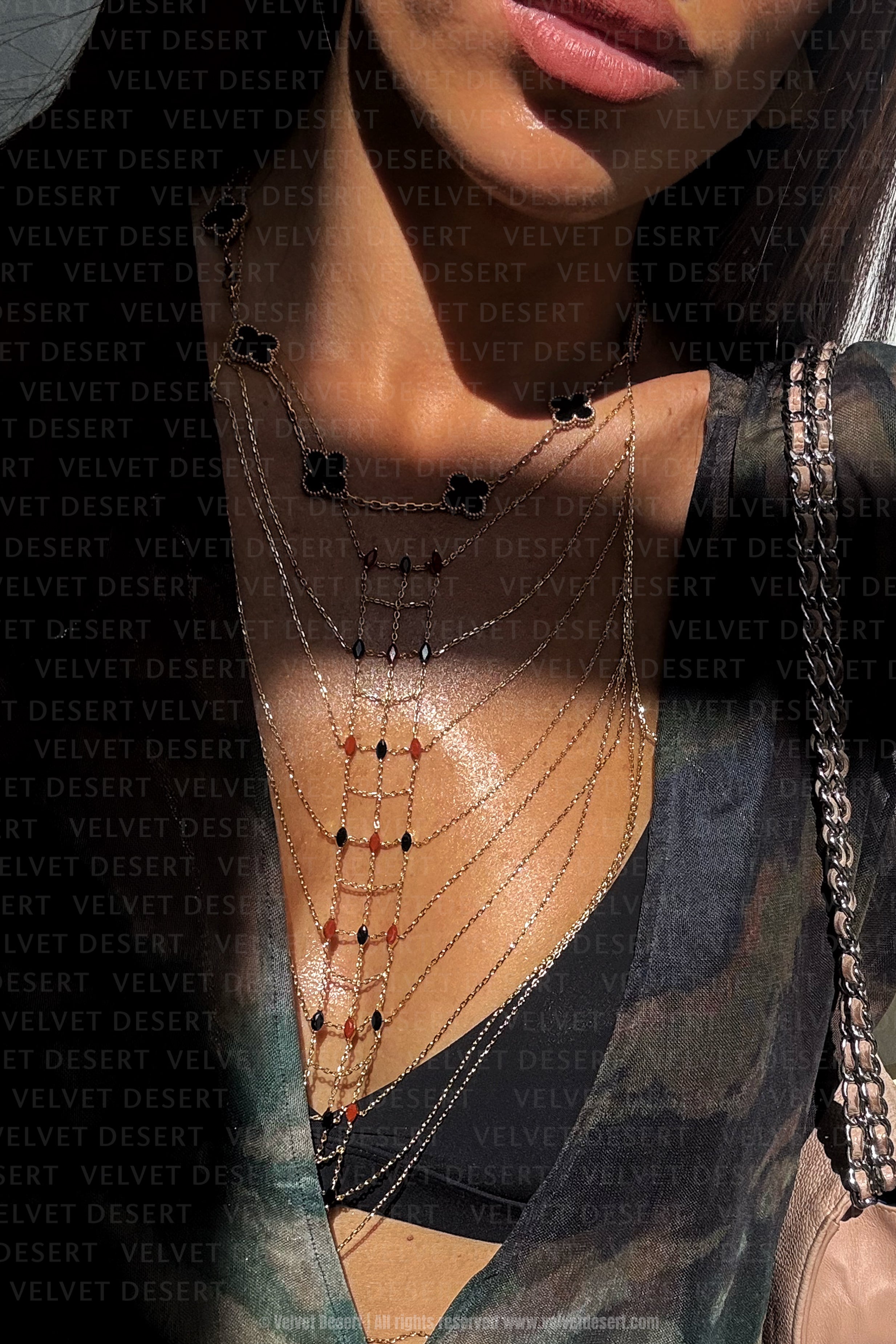 Mistress of the Night Jasper/Onyx Body Chain - iii