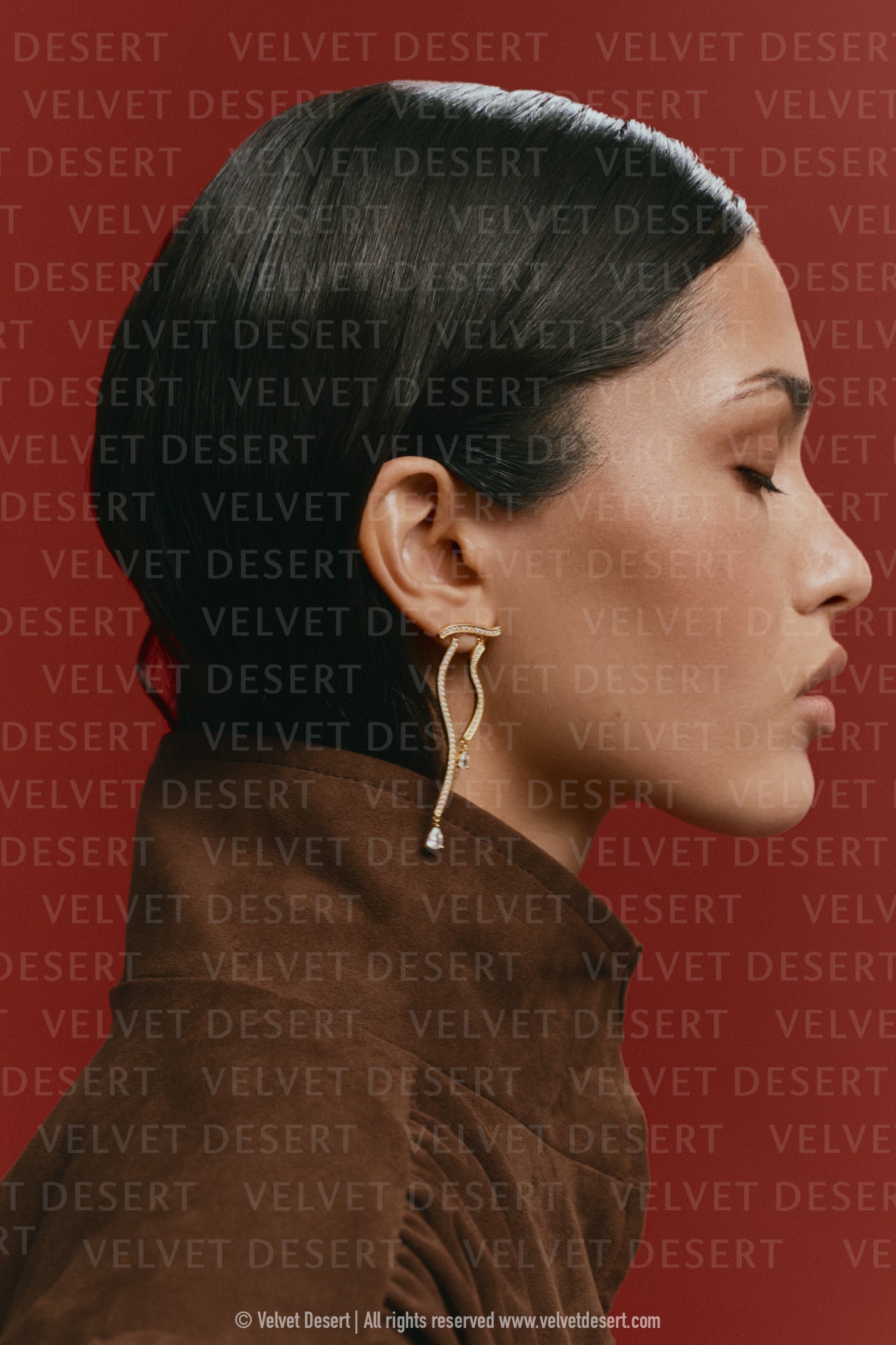 Dune Mirage Long Drop Earrings - Gold