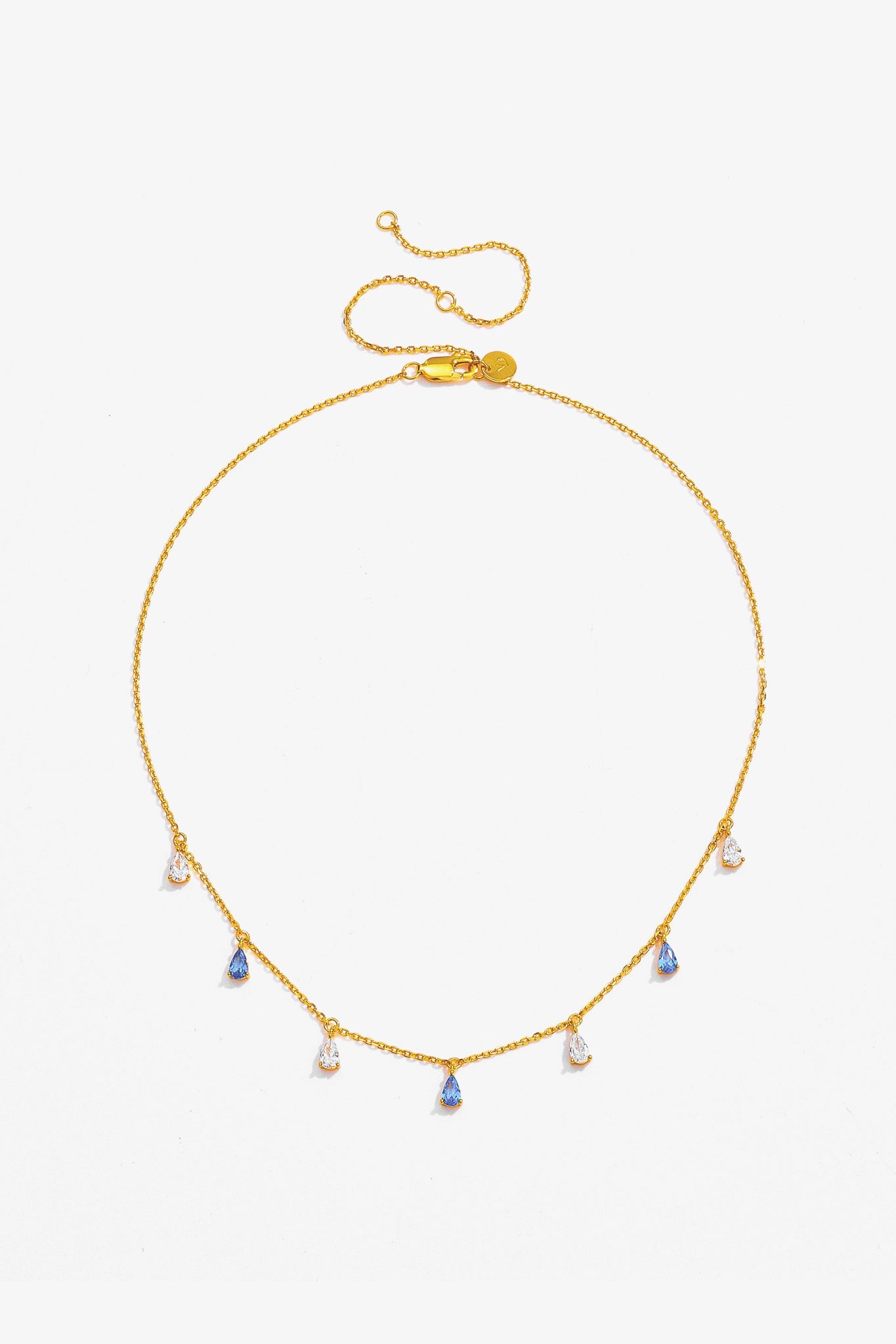Jasmine Teardrop Charm Necklace عقد ياسمين بشكل دمعه