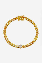 Nala Teardrop Cuban Chain Bracelet