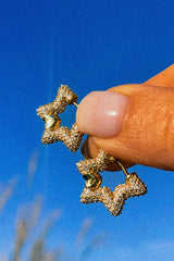 Angel Pavé Star Hoops