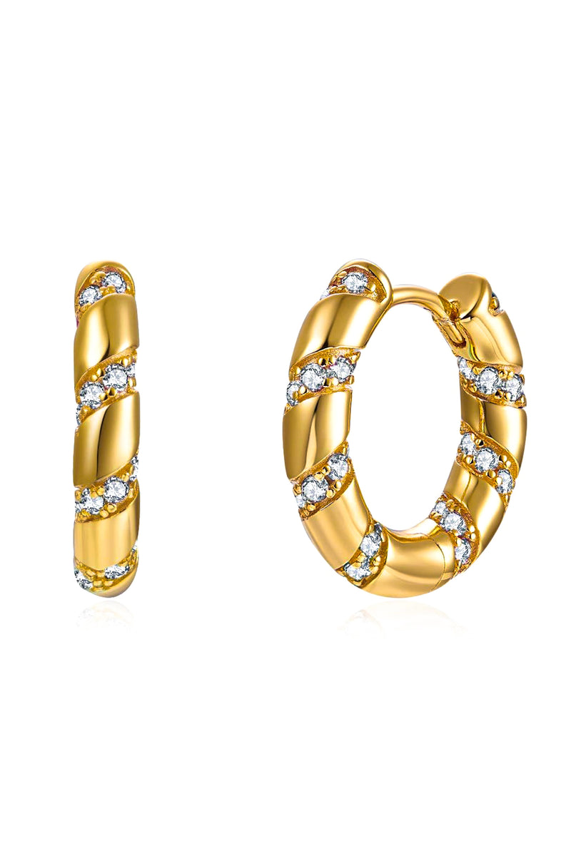 Lulu Pavè Swirl Hoops