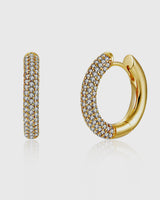 Lily Pavé Hoops Gold