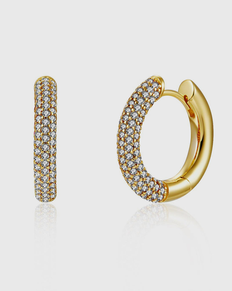 Lily Pavé Hoops Gold